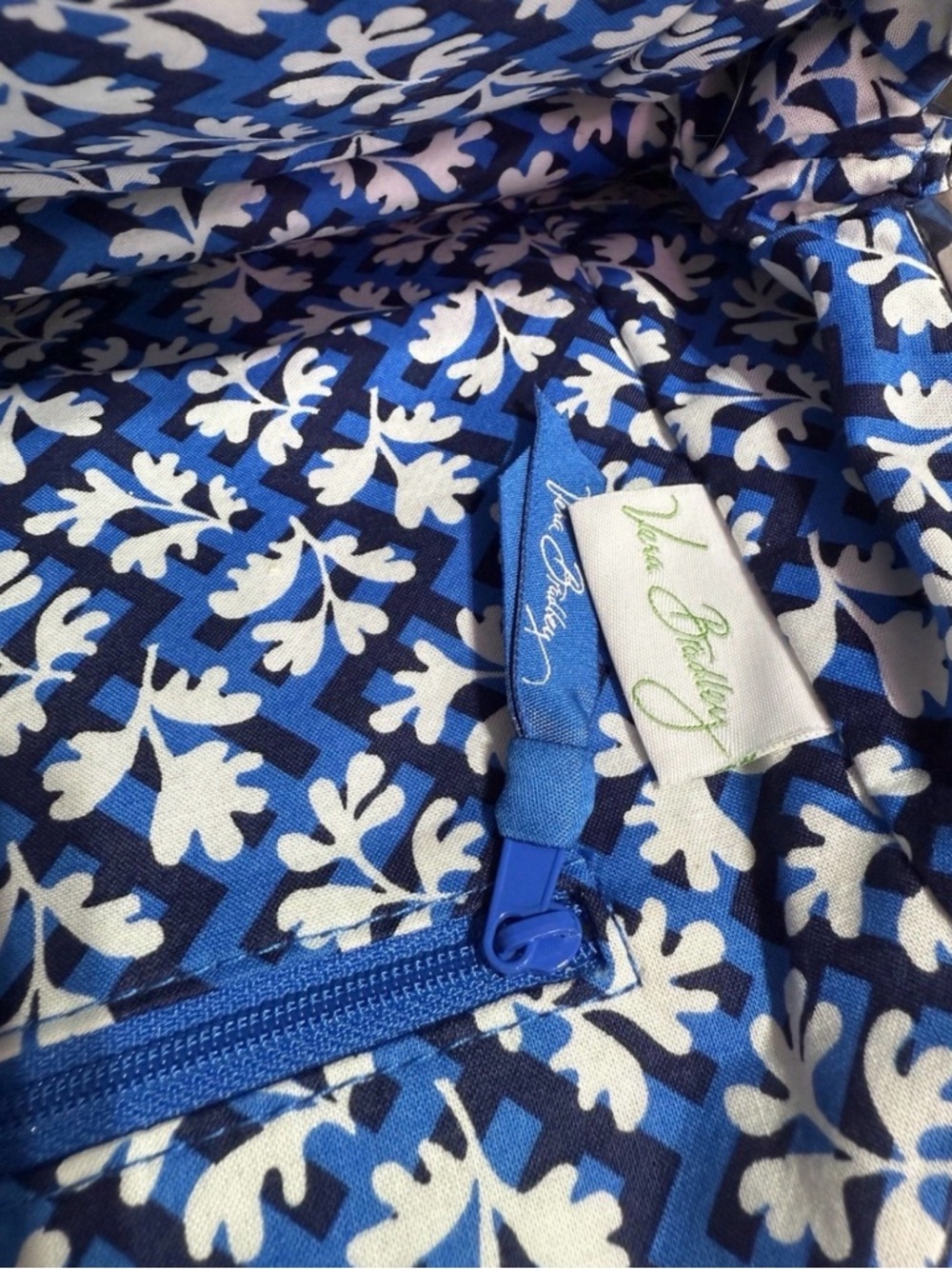 Vera Bradley Eloise Kiss Lock Shoulder Bag Blue Lagoon 13.5”Wx10.0”Hx6.0”D - Picture 5 of 13